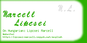 marcell lipcsei business card